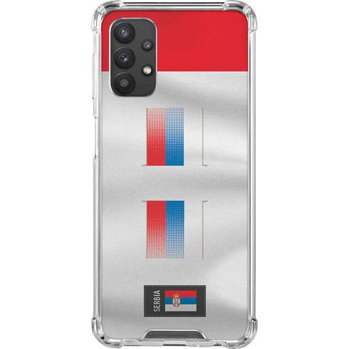 Serbia Soccer Flag Galaxy A32 5G Clear Case